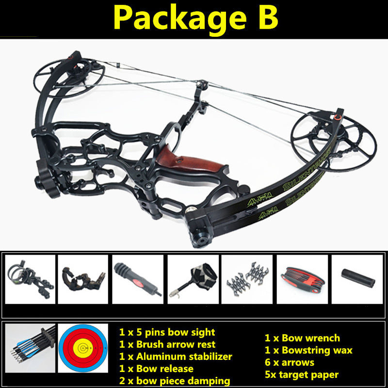 White Smoke Compound Bow 40-70 Lbs Short Axis Triangle Bow Shooting Outdoor Tree Stand Shooting Fish Game Bow INDIAN SLINGSHOT