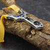 Goldenrod New Alien Blue Eye Stainless Steel Slingshot MARKSMAN