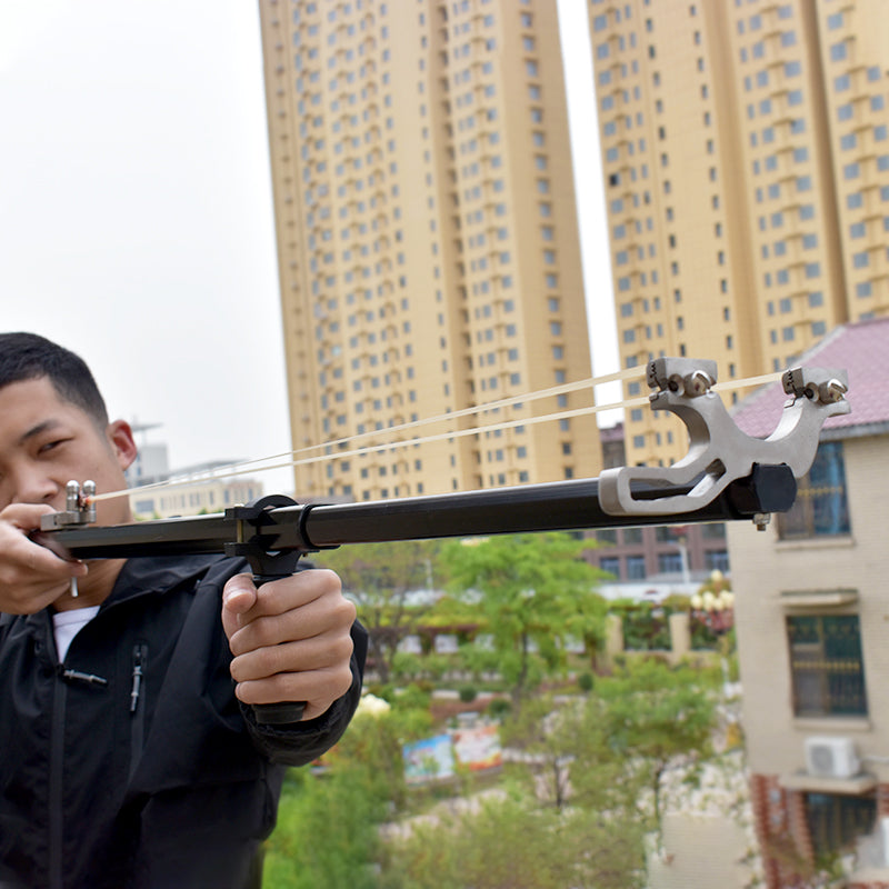 Rosy Brown LR1 Long Rod Slingshot With Laser Light MARKSMAN