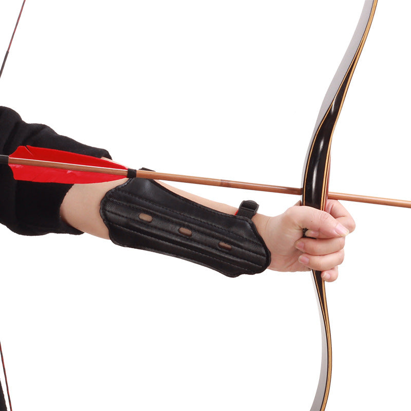 Light Gray Children's Model With Holes Thick Breathable Outdoor Recurve Bow  Archery Elastic Adjustable Arm Guard INDIAN SLINGSHOT
