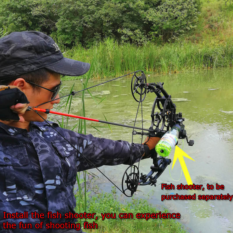 Dark Slate Gray Compound Bow 40-70 Lbs Short Axis Triangle Bow Shooting Outdoor Tree Stand Shooting Fish Game Bow INDIAN SLINGSHOT