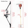 White Smoke Mini Kids Outdoor Archery Recurve Bow 18 lbs Double Aiming Bow and Arrow Real Feather Arrow Darts Bamboo Stick Shooting INDIAN SLINGSHOT