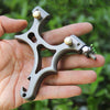 Rosy Brown New High Precision Mini Portable Pocket Slingshot Stainless Steel | Titanium Alloy Catapult MARKSMAN