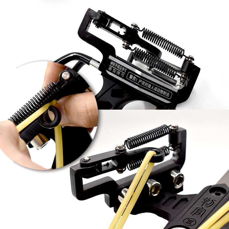 Black Professional Instructor Slingbow with Wrist and Infrared Sight Adult Fishing Slingshot Set INDIAN SLINGSHOT