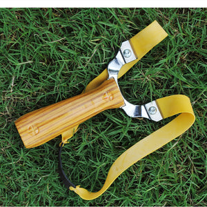 Dark Slate Gray Zinc Alloy Clip Imitation Solid Wood Handle Strapless Slingshot Outdoor Precision Shooting INDIAN SLINGSHOT