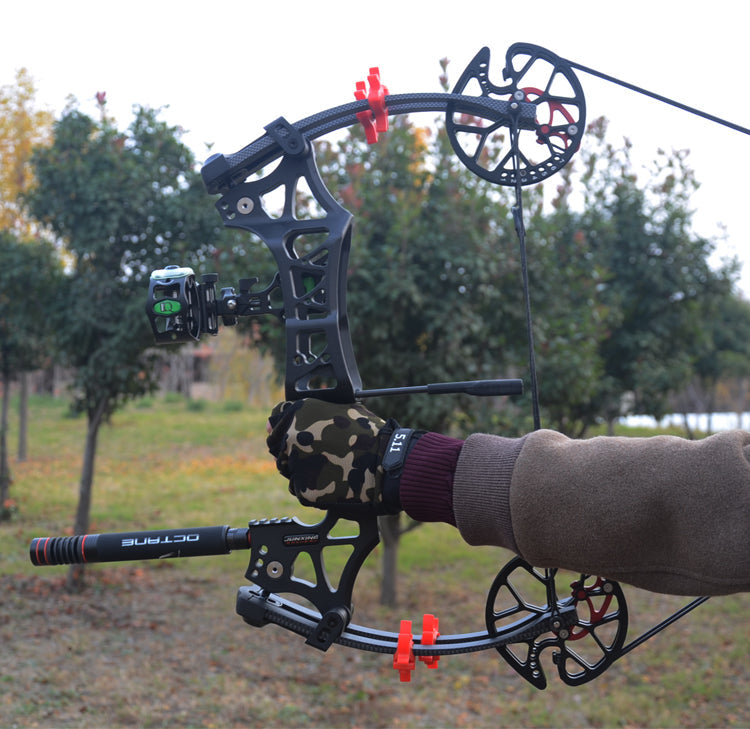 Dark Slate Gray M109E New Dual-use Can Launch Steel Ball Compound Bow Shooting Bow And Arrow Outdoor Target Shooting Triangle Big Power Bow JUNXING