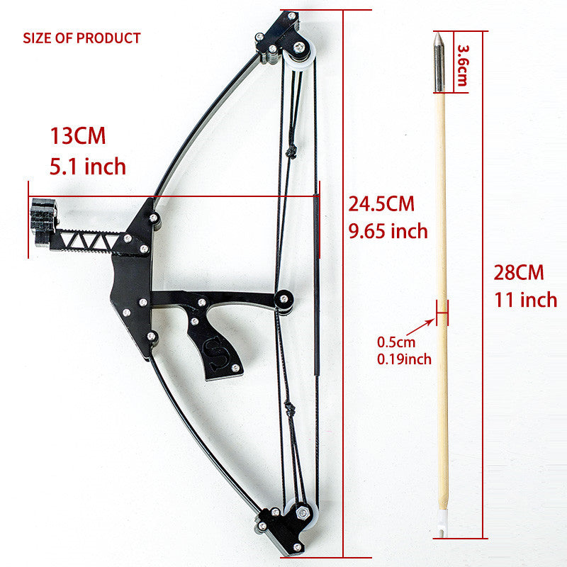 White Smoke New Mini Bow Slingshot Stainless Steel Bow Short Axis Triangle Bow Archery Powerful Creative Outdoor Sports Archery Toy for Kids INDIAN SLINGSHOT
