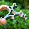Rosy Brown New High Precision Mini Portable Pocket Slingshot Stainless Steel | Titanium Alloy Catapult MARKSMAN