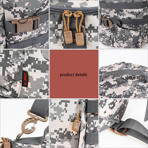 Slate Gray Top  Quality  Camouflage  Cylindrical  Multifunctional  Satchel MARKSMAN