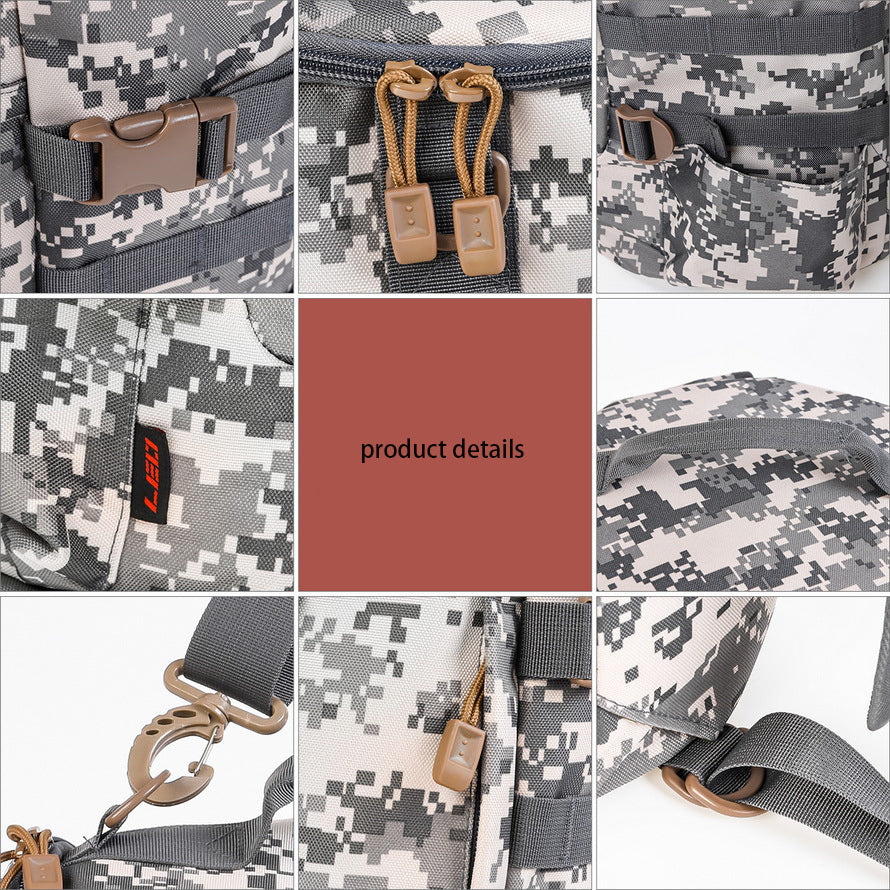 Slate Gray Top  Quality  Camouflage  Cylindrical  Multifunctional  Satchel MARKSMAN