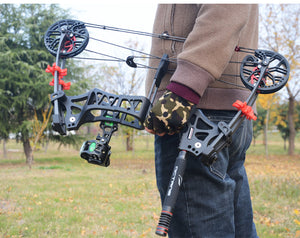 Dark Gray M109E New Dual-use Can Launch Steel Ball Compound Bow Shooting Bow And Arrow Outdoor Target Shooting Triangle Big Power Bow JUNXING