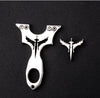 Light Gray Flying Sword Double Screw 304 High Quality Stainless Steel Outdoor Target Shooting Slingshot INDIAN SLINGSHOT