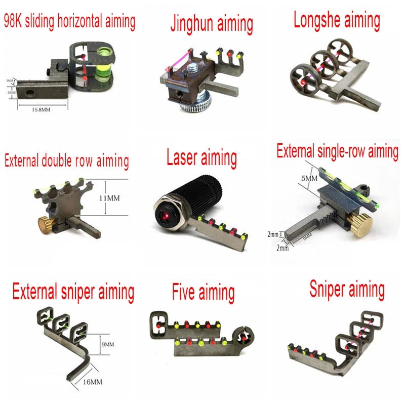 Antique White Slingshot Spare Part Accessories 1 set of Slingshot Sights Horizontal Aiming Sniping Aiming String for Different Slingshots INDIAN SLINGSHOT