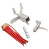 Gray DIY High Velocity Powerful Mechanical Slingshot Rifle With Release Trigger Device, Head & Rubber Band Accessories INDIAN SLINGSHOT