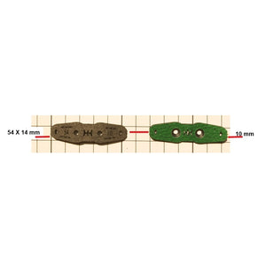 Dark Olive Green Microfiber Super Fiber Slingshot Pit Pouch with Center Positioning Hole & Double Pits for Locating GM&BW