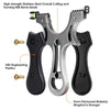 Light Gray New Stainless Steel Laser Slingshot Solid Metal Patch Outdoor Competition Catapult with Powerful Flat Bands MARKSMAN