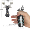 Light Gray New Stainless Steel Laser Slingshot Solid Metal Patch Outdoor Competition Catapult with Powerful Flat Bands MARKSMAN