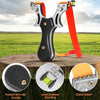 Light Gray New Stainless Steel Laser Slingshot Solid Metal Patch Outdoor Competition Catapult with Powerful Flat Bands MARKSMAN