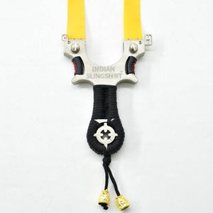 White Smoke Indian Bulls Eye Stainless Steel Slingshot for Target Shooting INDIAN SLINGSHOT