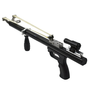 Dark Slate Gray A Black Slingshot Rifle With Aming Laser For Outdoor Hunting And Shooting Can Be Used With A Variety Of Rubber Bands