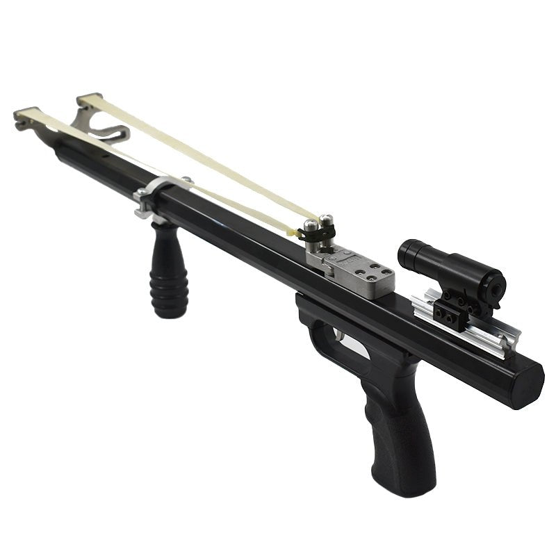 Dark Slate Gray A Black Slingshot Rifle With Aming Laser For Outdoor Hunting And Shooting Can Be Used With A Variety Of Rubber Bands