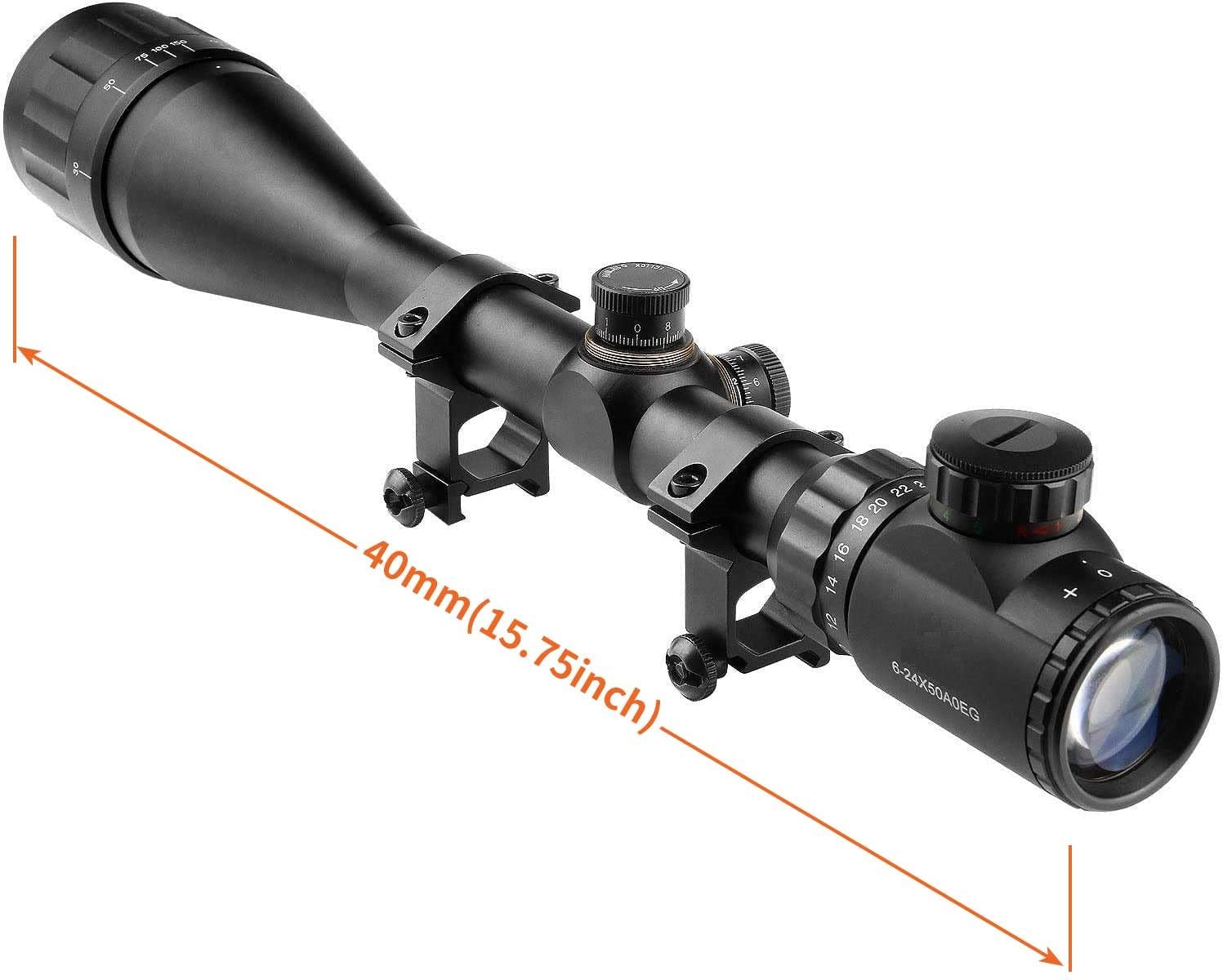 Dark Slate Gray 6-24x50 AOEG Optic Sight Illuminated Scope MARKSMAN