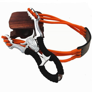 Lavender Big power metal outdoor slingshot high precision strong precision traditional card ball bow Target Shooting Rubber band slingshot