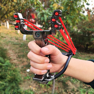 Dark Olive Green Big Power New Slingshot Outdoor Target Shooting Using a Foldable Slingshot With a Wrist Rest With Rubber Band Sling Shot Catapult