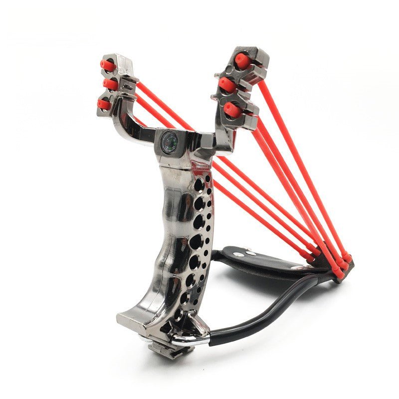 Light Gray Strong Fiber Plastic Foldable Slingshot Metal Wrist Rest Slingshot Catapult INDIAN SLINGSHOT