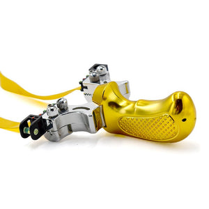 Goldenrod Cheapest Portable Resin Laser Slingshot Yellow Handle Sling shot  98k New Design