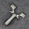 Gray Double Screw Free Binding Flat Leather Fast-Pressing Clips Springer Outdoor Springer 98k Stainless Steel Big Head Slingshot