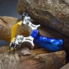 Light Gray Double screw resin blue handle slingshot precision shooting durable hunting slingshot