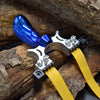 Light Gray Double screw resin blue handle slingshot precision shooting durable hunting slingshot