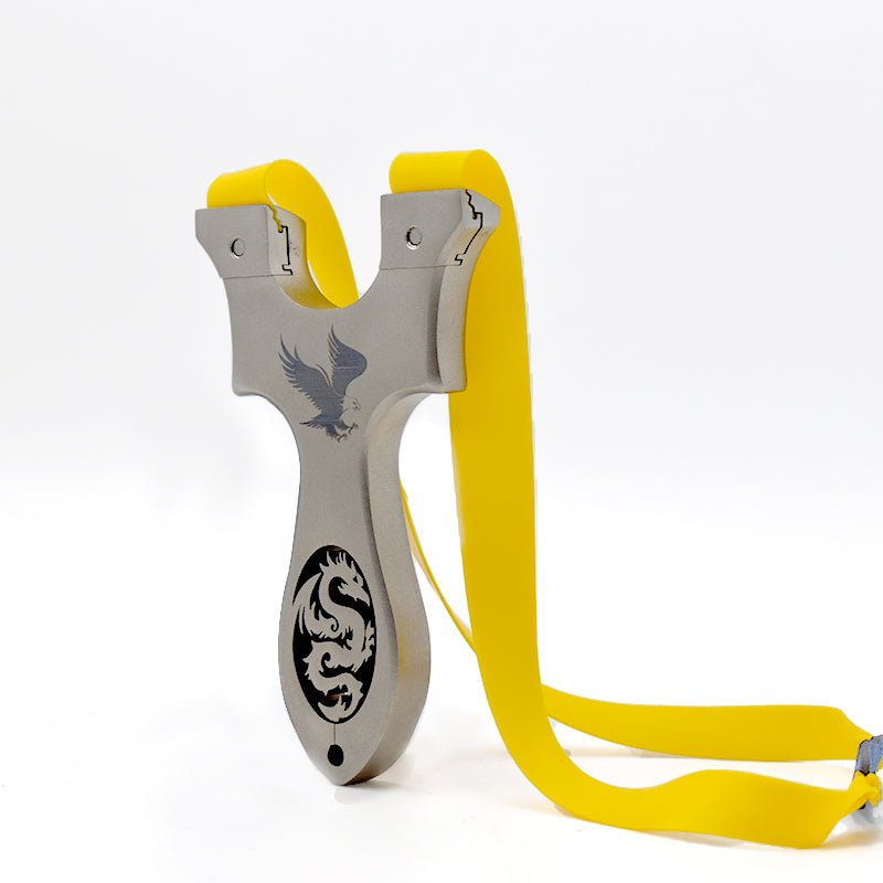White Smoke Dragon and Eagle  stainless steel slingshot  powerful hunting fish shooting slingshot with Rubber band