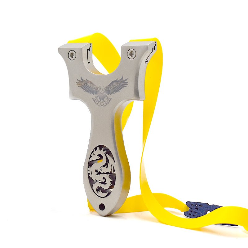 Gray Dragon and Eagle  stainless steel slingshot  powerful hunting fish shooting slingshot with Rubber band