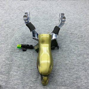 Dark Gray Eagle Head Carved Slingshot New Light Weight Precision Slingshot Multifunctional Fishing Shooting Fish Shooting Device Catapult