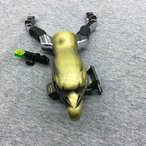 Dark Gray Eagle Head Carved Slingshot New Light Weight Precision Slingshot Multifunctional Fishing Shooting Fish Shooting Device Catapult