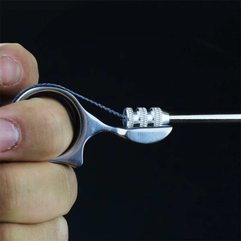 Rosy Brown Factory hot sale finger launcher stainless steel fishing rod ring