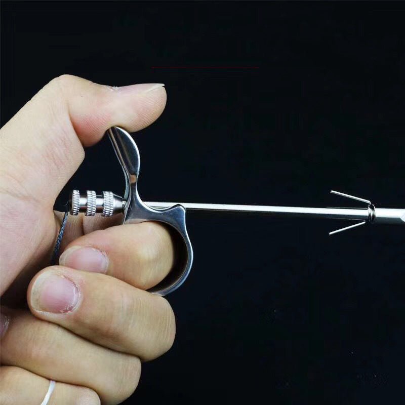 Dark Gray Factory hot sale finger launcher stainless steel fishing rod ring