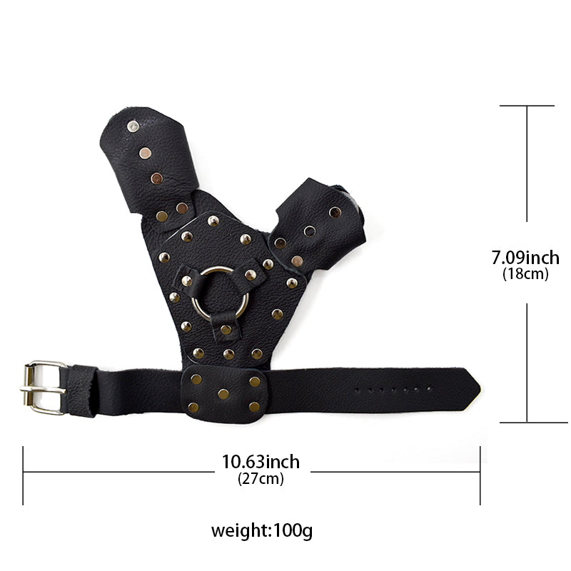Dark Slate Gray Professional Black Outdoor Fishing Fiber Metal Best Hand Protection Slingshot Combo Set MARKSMAN