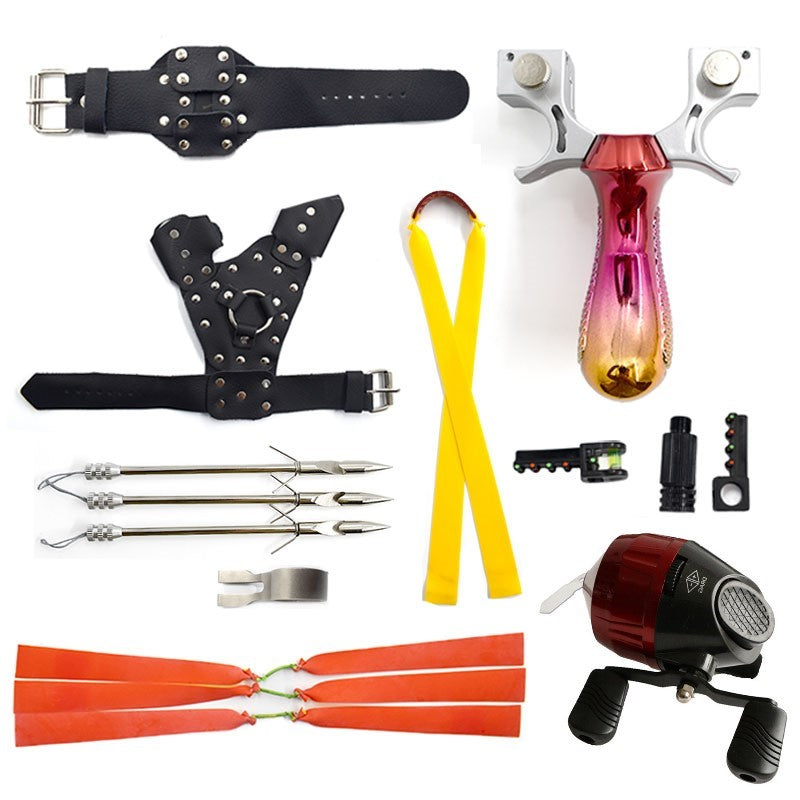 Light Gray New Resin Fishing Slingshot Fast Pressing High Accuracy Laser Slingshot INDIAN SLINGSHOT