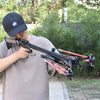 Dark Slate Gray Gentian 10X High Precise shooting Slingshots Rifle With Telescope Laser Light Catapult Hunting Slingshot