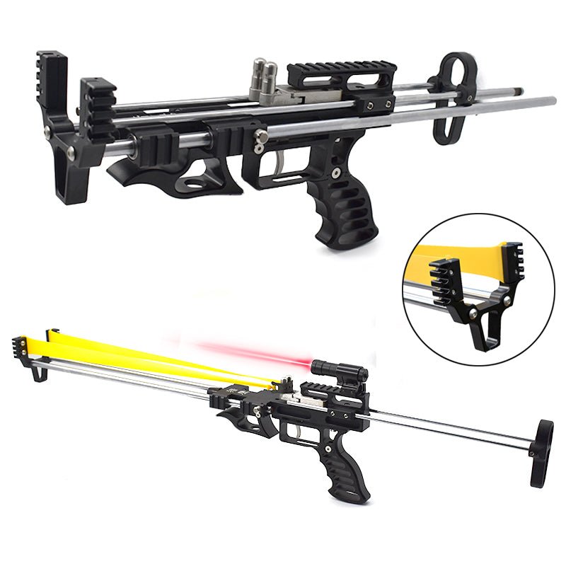Marksman FALCON GT Slingshot - High Power Telescopic Precision Full Metal  Fishing Crossbow with Laser for Target Shooting And Fishing