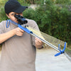 Beige High Precision Outdoor Hunting Rifle Slingshot With Telescope Laser Light for Catapult Shooting Slingshot