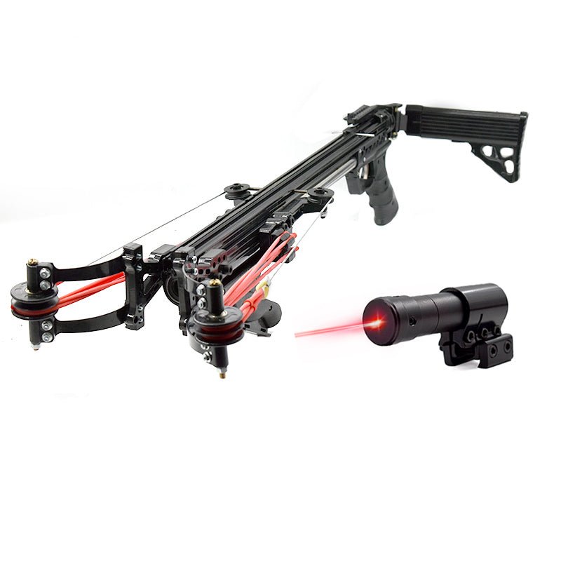 Dark Slate Gray High precision professional shooting slingshots with laser foldable hunting slingshot
