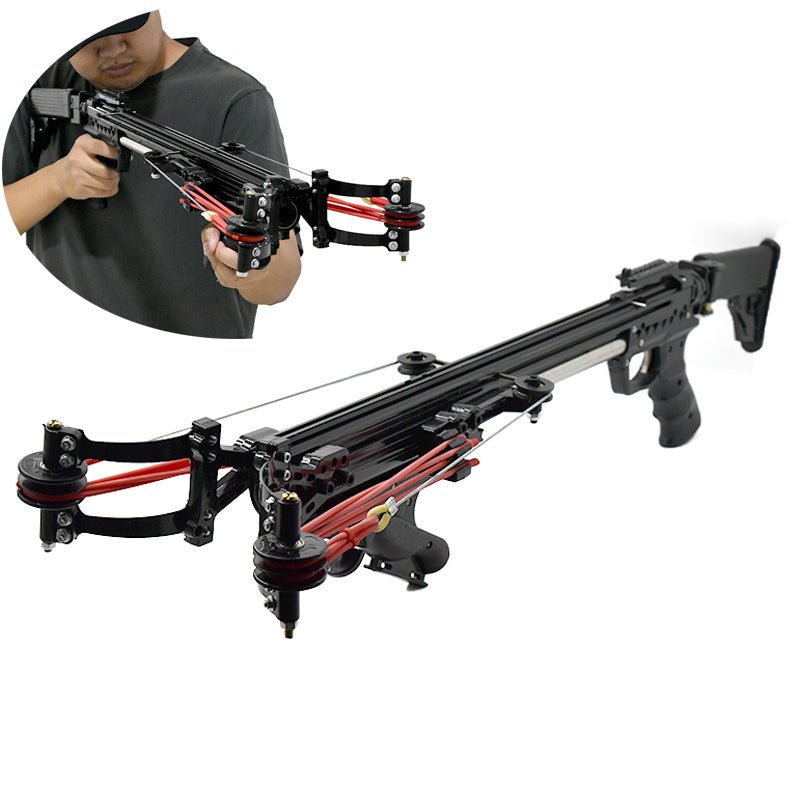 Dark Slate Gray Marksman RS-X7 V3 High Precision Semi-Automatic Powerful Slingshot Crossbow for Target Games and Fishing without Red Laser MARKSMAN