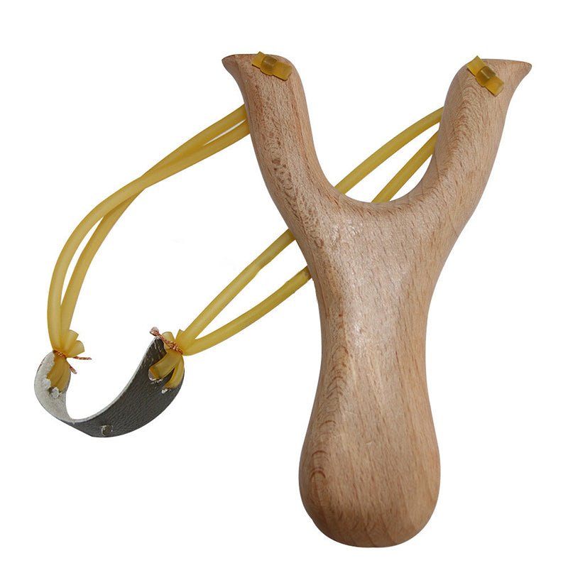 Rosy Brown High quality children's toy slingshot with rubber hose hunting wooden sling shot for outdoor slingshot shooting