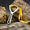 Goldenrod High Quality Metal Powerful Slingshot Outdoor Hunting Bow Catapult with Flat Rubber Band