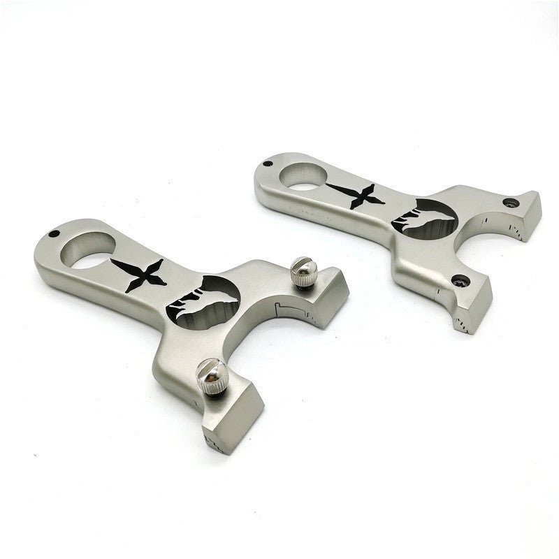 Light Gray High Quality Stainless Steel Alien Fast Flattened Leather Slingshot Small Bow Door Precision Outdoor Precision Shooting Target Shooting