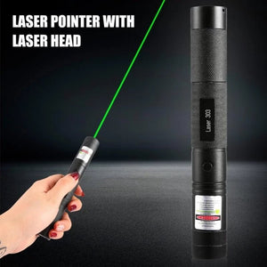 Hot sale powerful Laser Pen Green Laser Pointer Light hard anodizing black Pointer Pen 303 Adjustable Focus 532nm For Hunting - INDIAN SLINGSHOT